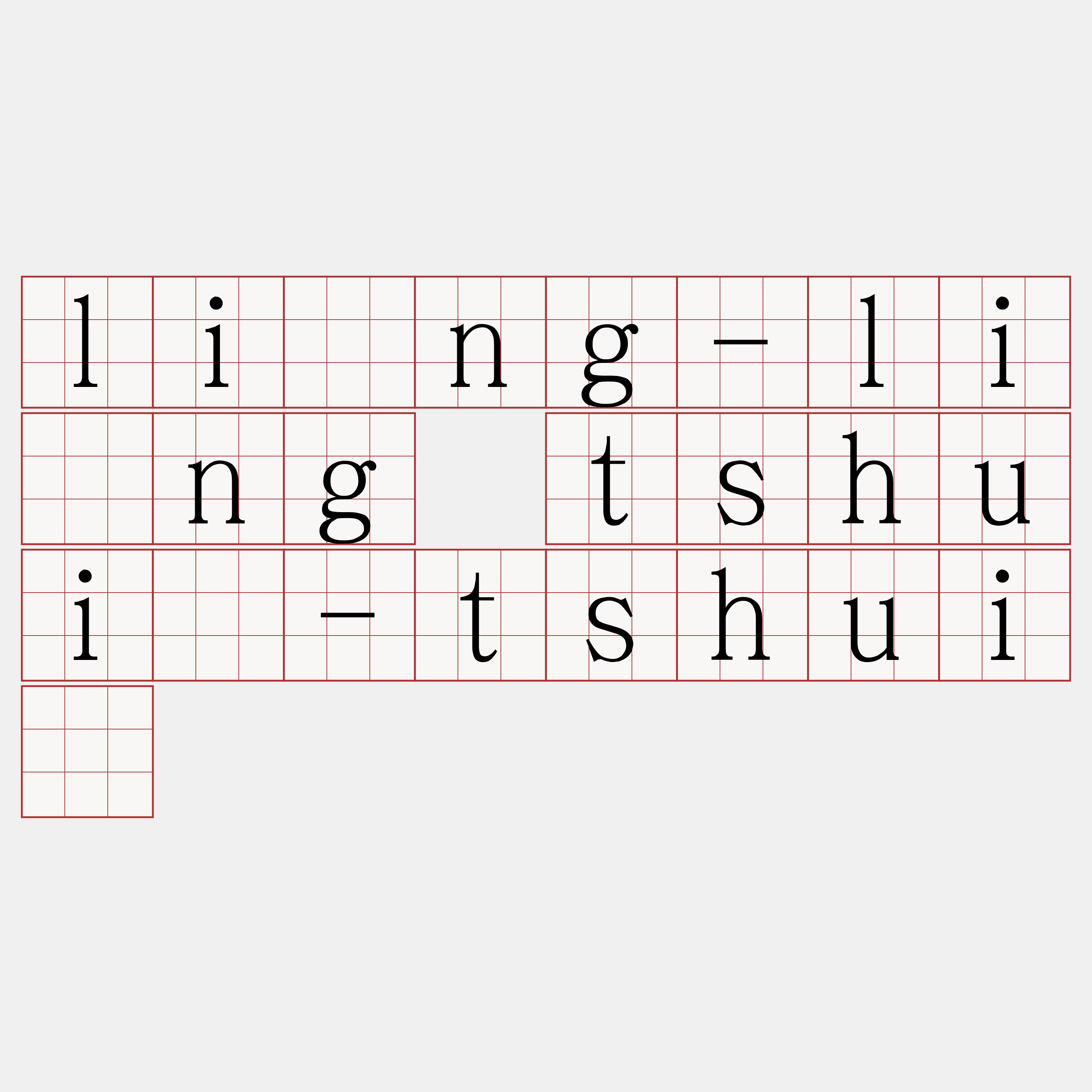 lîng-lîng tshuì-tshuì